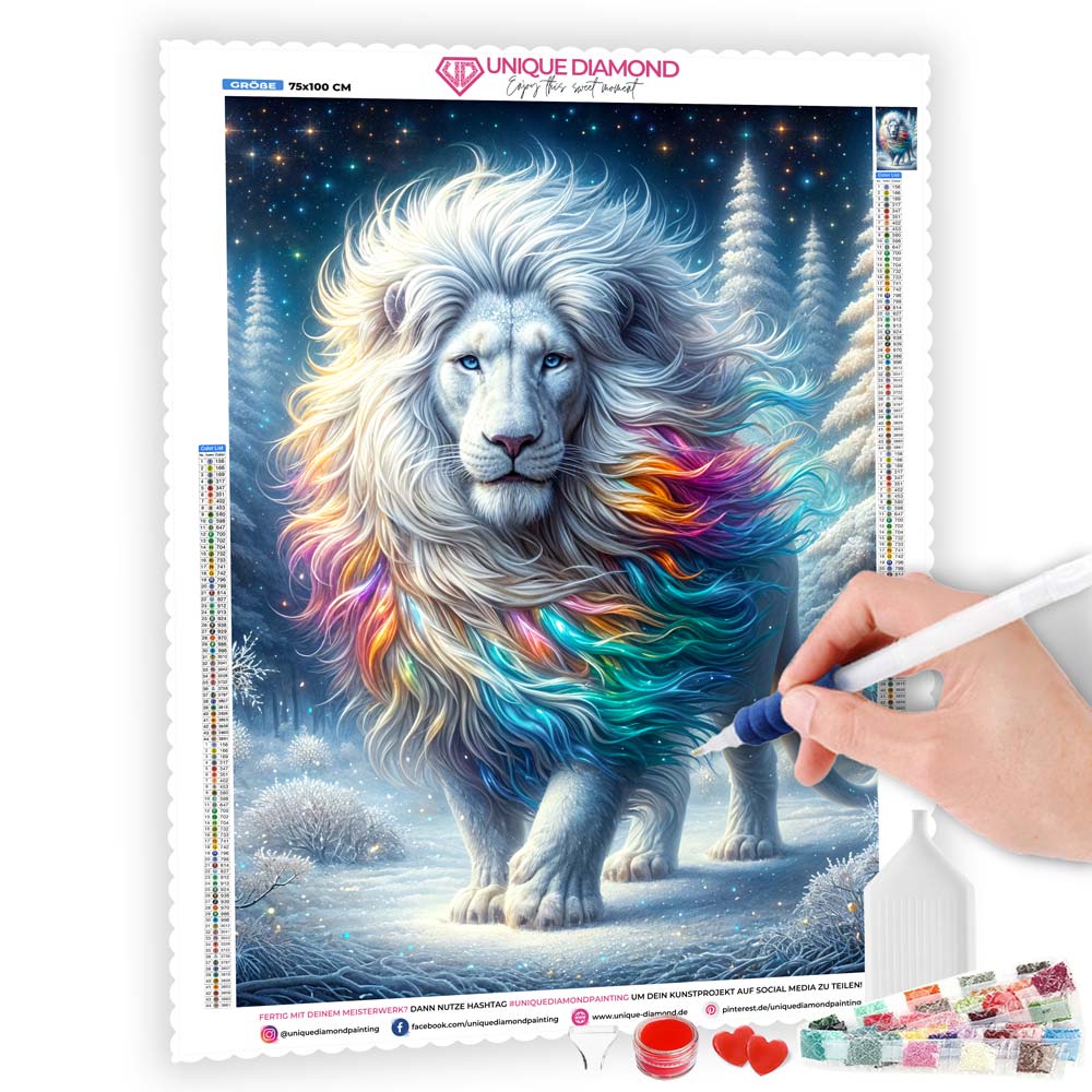 5D Diamond Painting – Frostmane der Farben, Unique-Diamondv