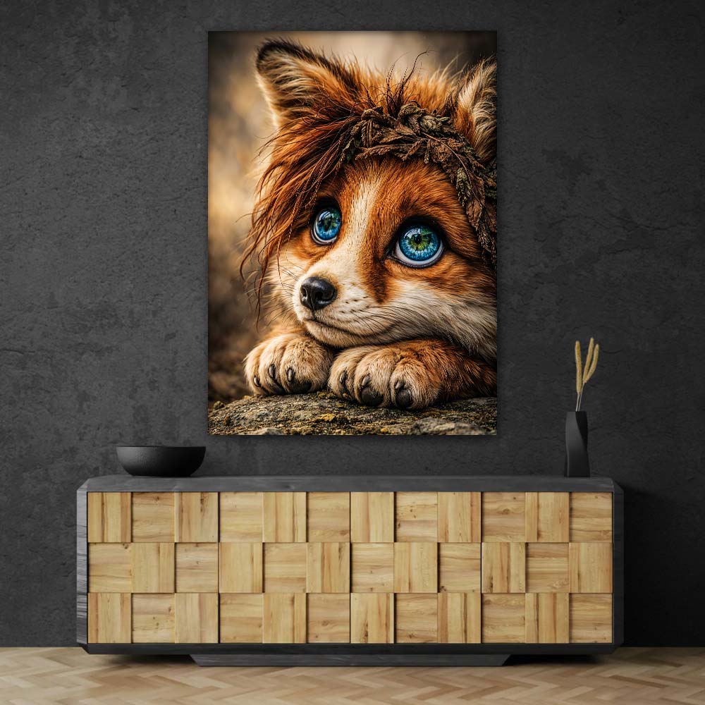5D Diamond Painting – Fuchs Finley mit Waldkranz