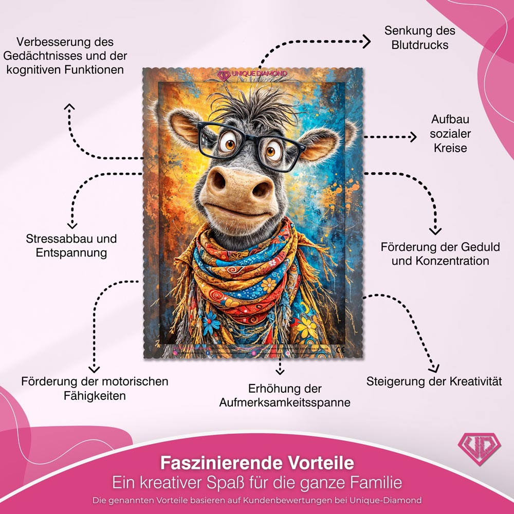5D Diamond Painting – Funny Smart Cow