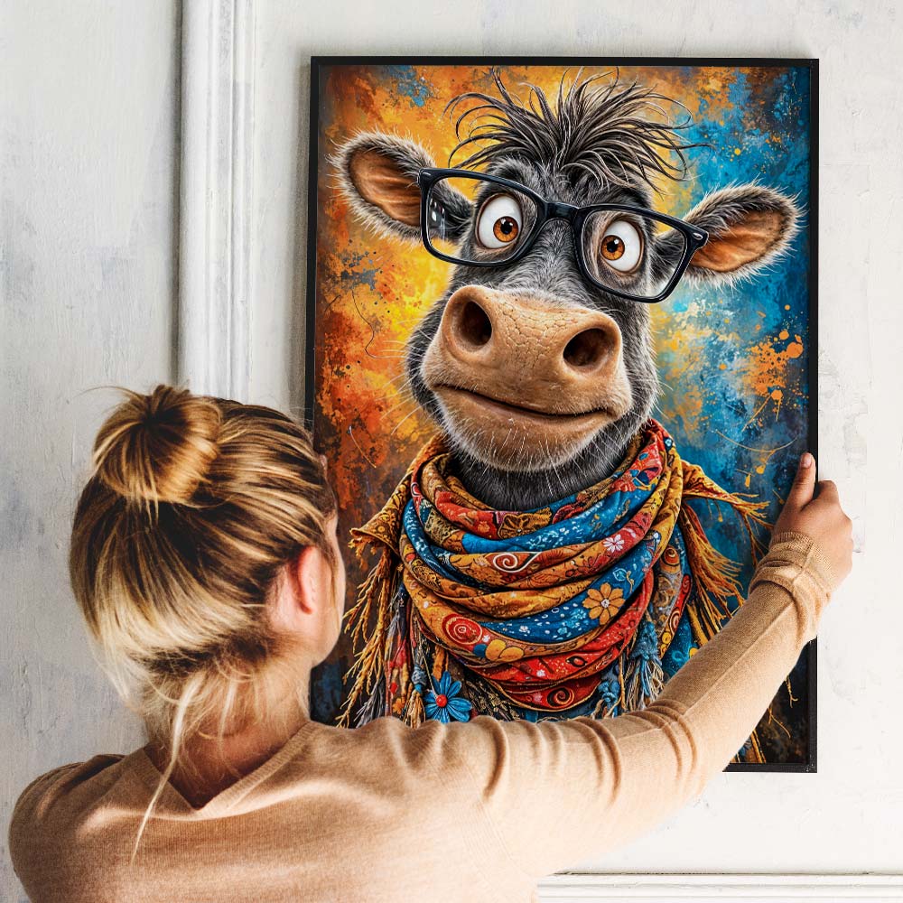 5D Diamond Painting – Funny Smart Cow