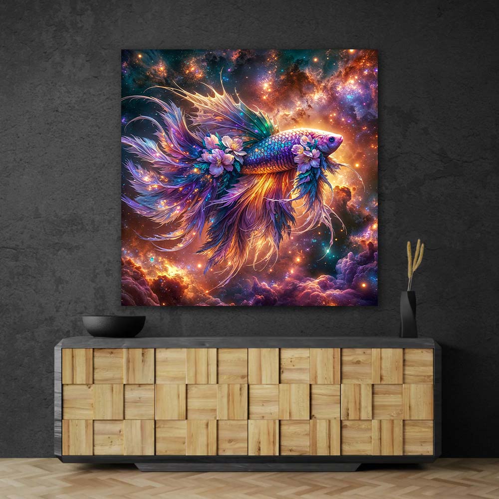 5D Diamond Painting – Galaktischer Schleierschwanz Unique-Diamond