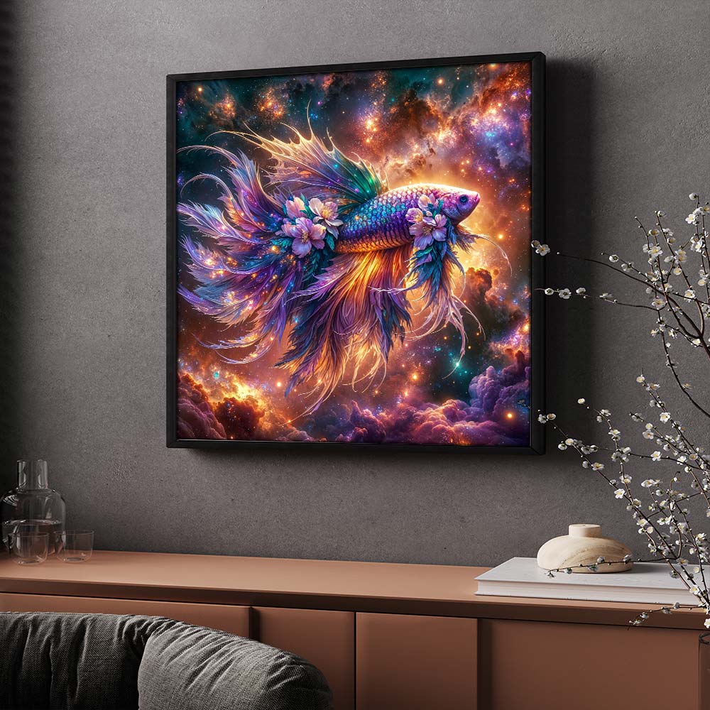 5D Diamond Painting – Galaktischer Schleierschwanz Unique-Diamond