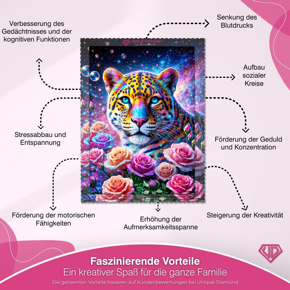 5D Diamond Painting – Galaktischer Wächter der Rosen Unique-Diamond