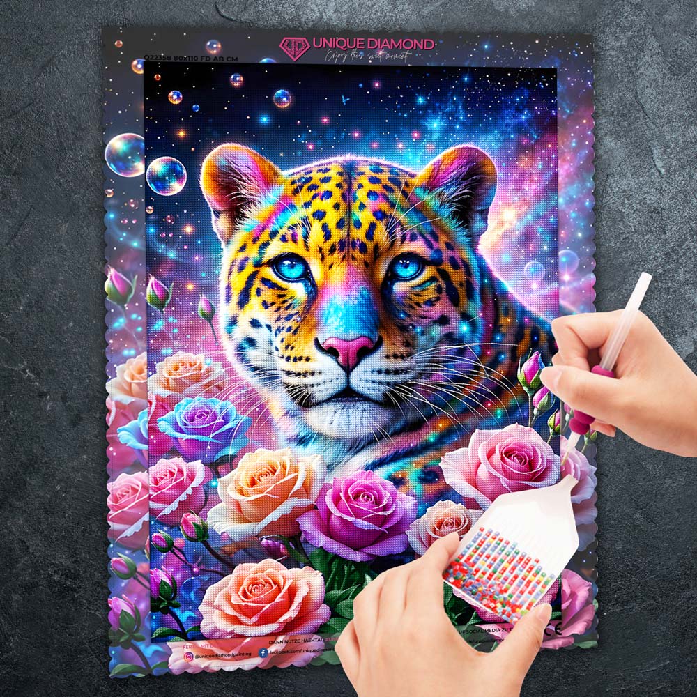 5D Diamond Painting – Galaktischer Wächter der Rosen Unique-Diamond