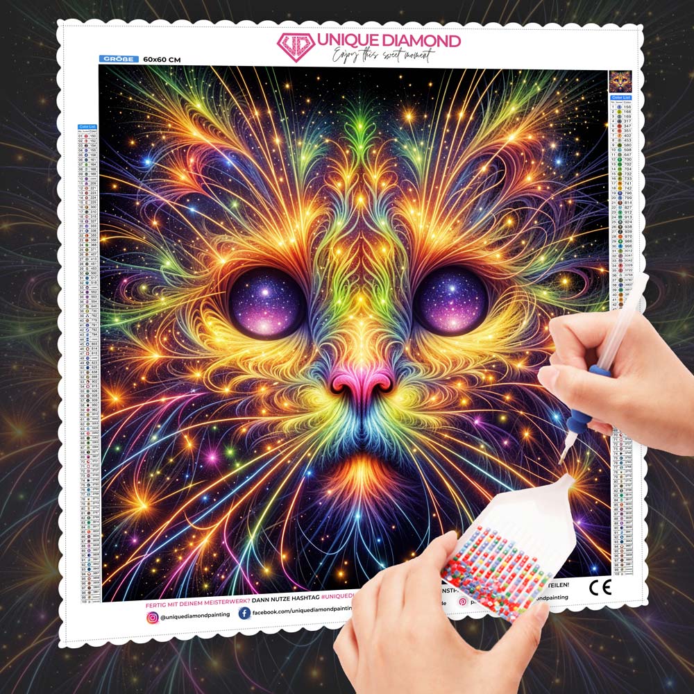 5D Diamond Painting – Galaxie der Katze Nyra Unique-Diamond