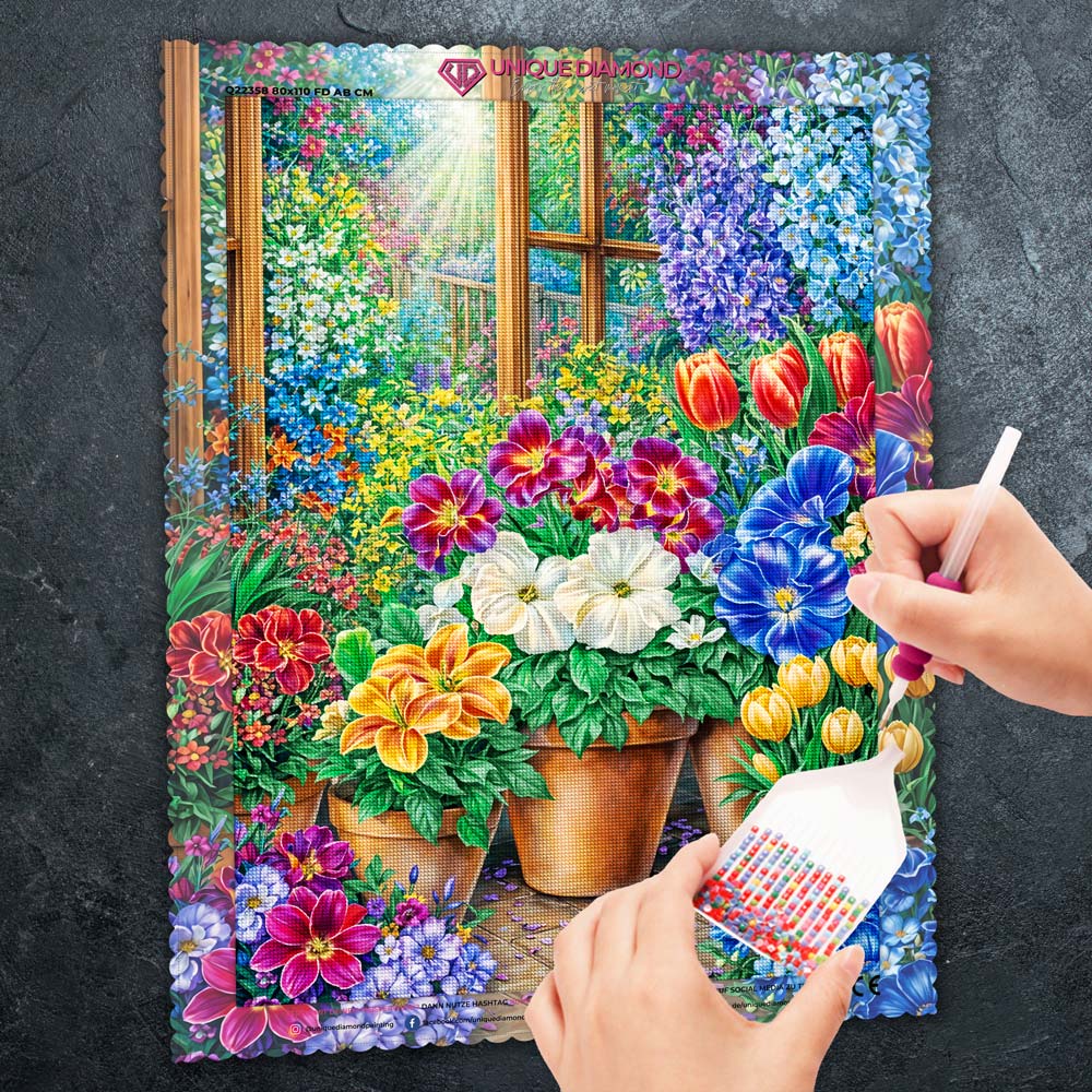 5D Diamond Painting – Garden Window Bloom
