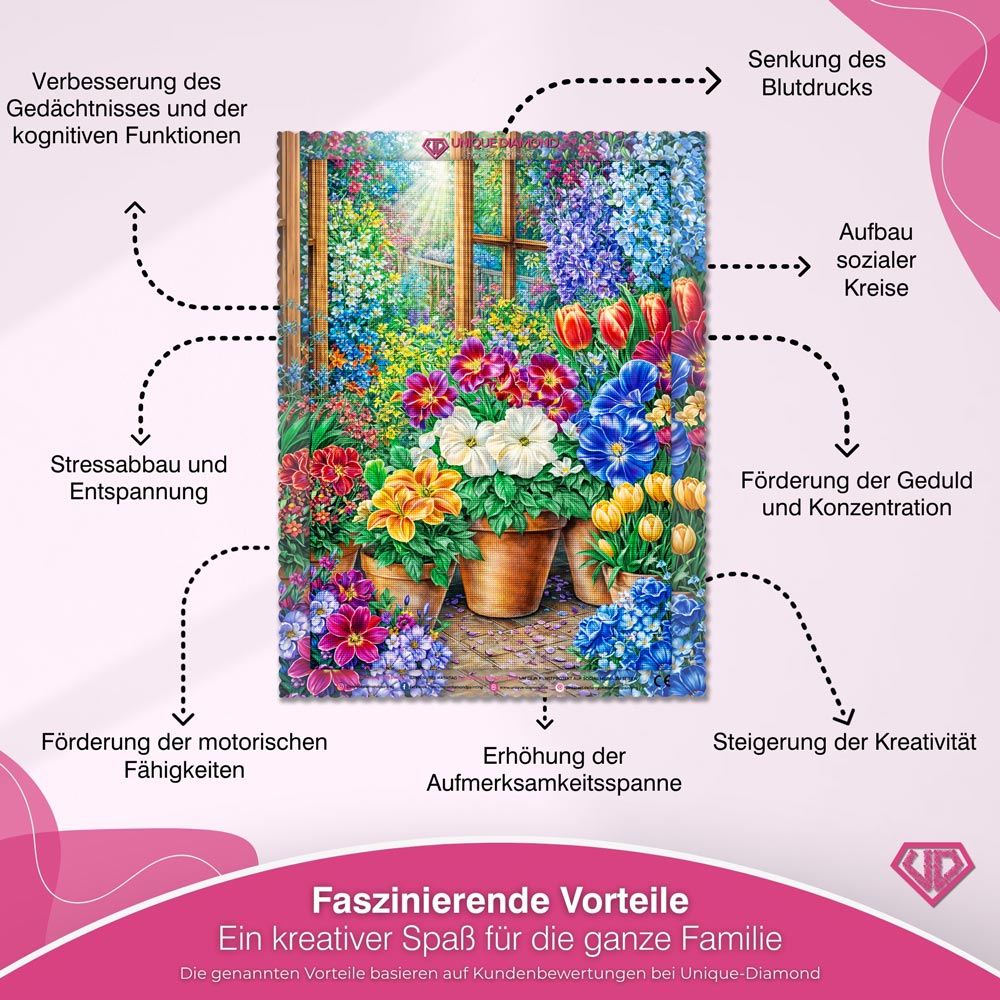 5D Diamond Painting – Garden Window Bloom