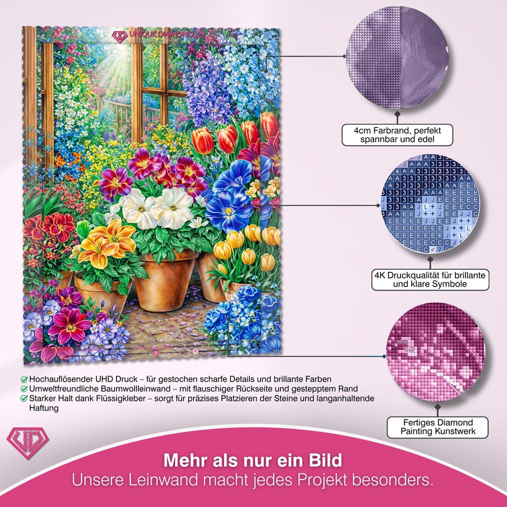 5D Diamond Painting – Garden Window Bloom