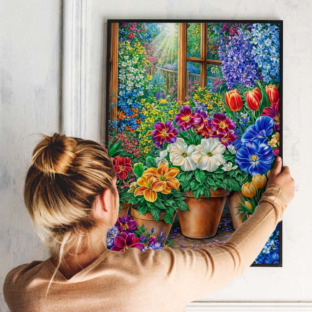 5D Diamond Painting – Garden Window Bloom