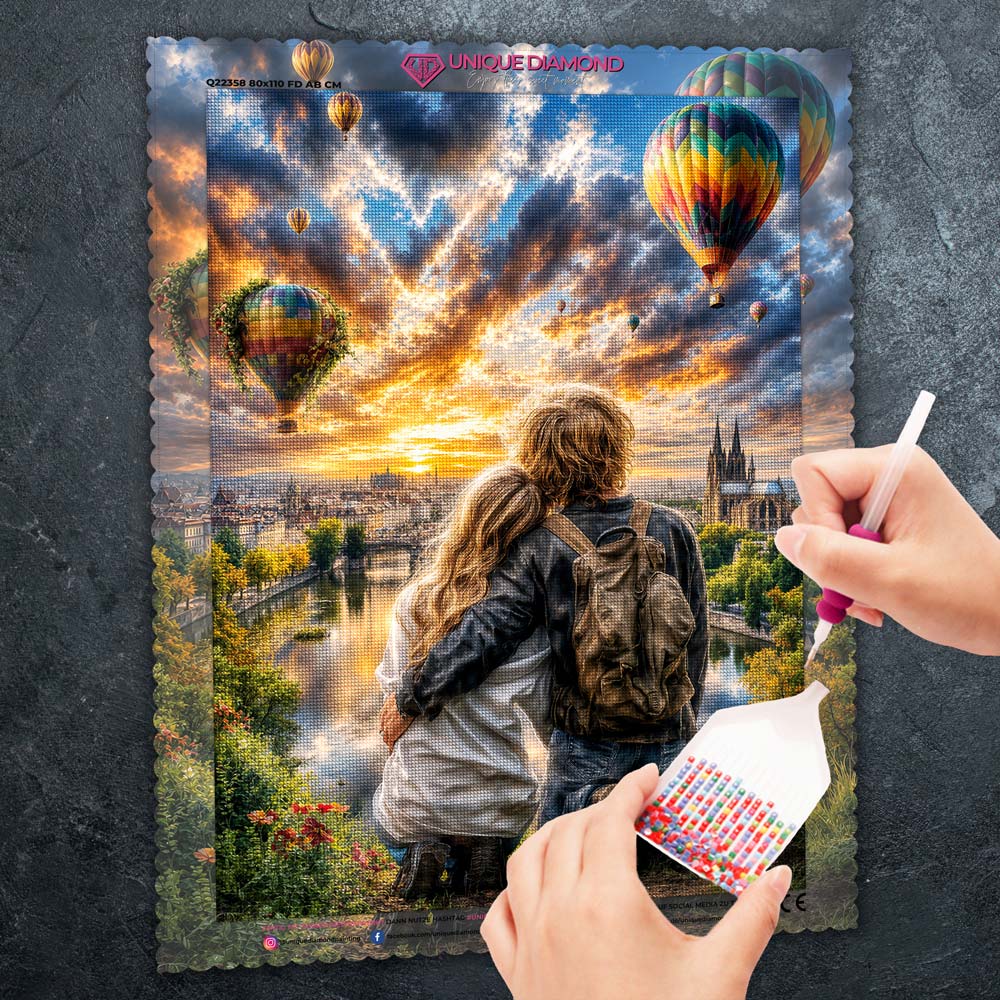 5D Diamond Painting – Gemeinsam dem Horizont entgegen