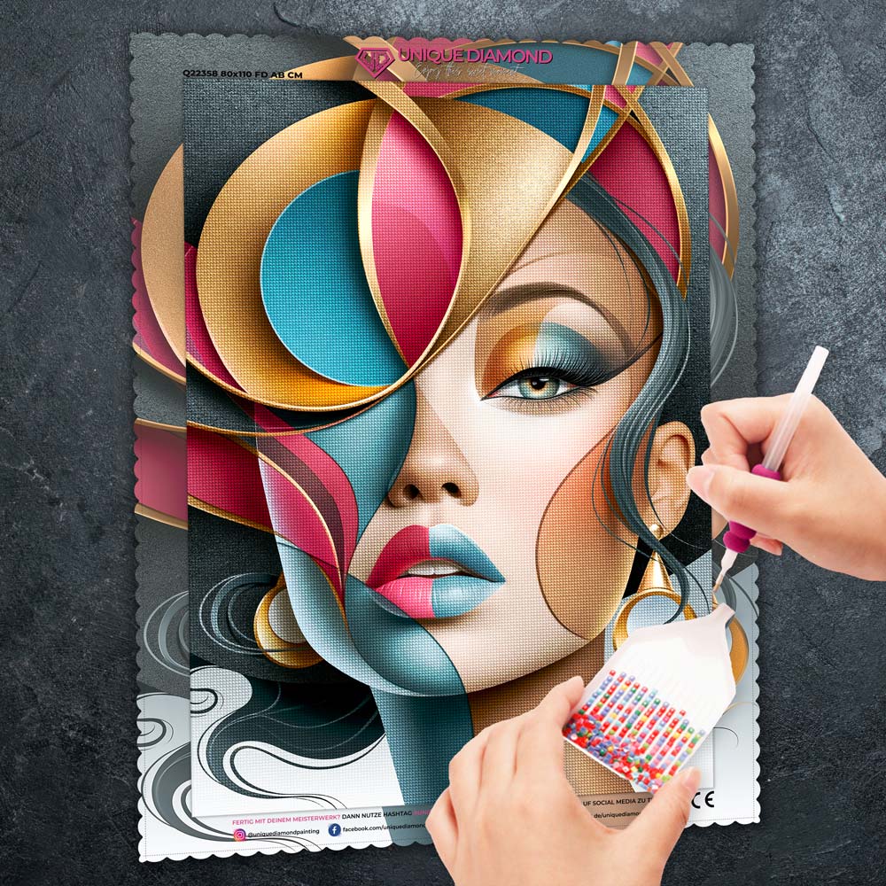 5D Diamond Painting – Geometrische Eleganz