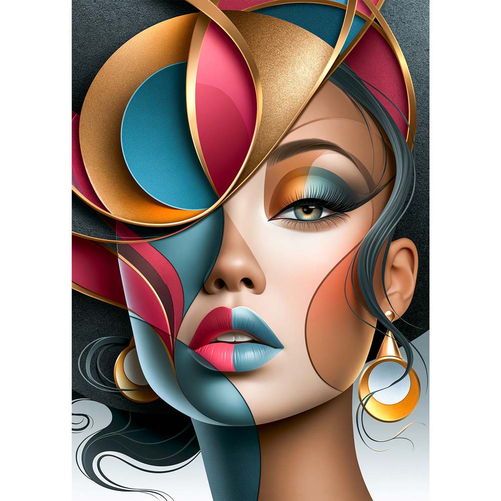5D Diamond Painting – Geometrische Eleganz | Unique Diamond