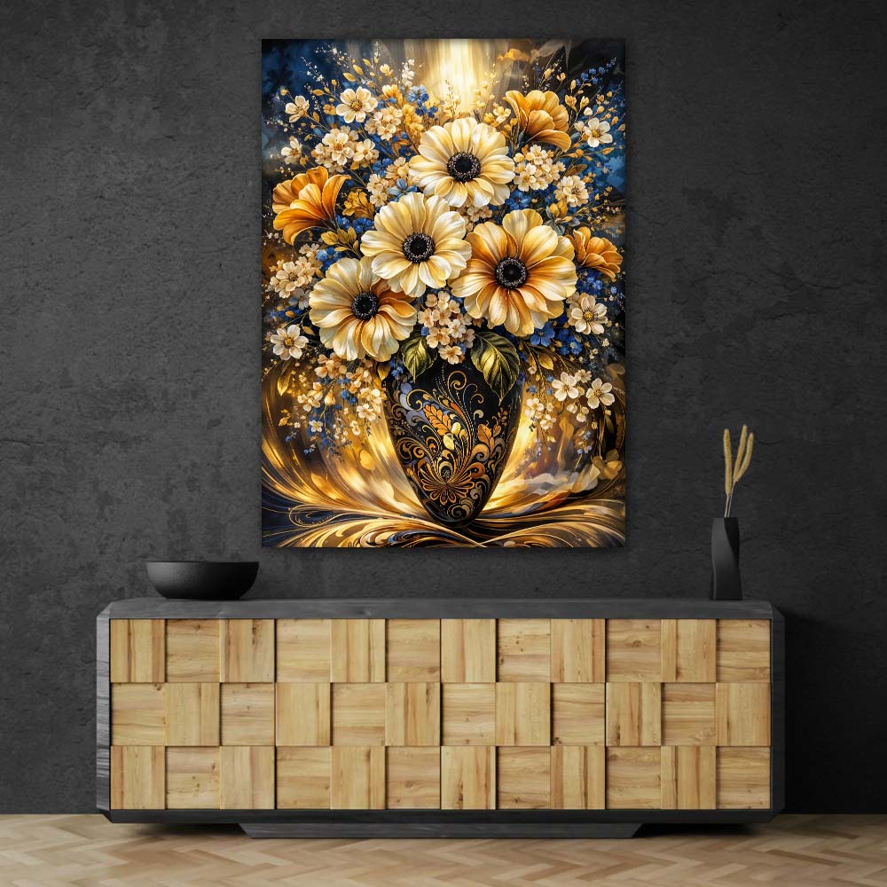 5D Diamond Painting – Golden Bloom Elegance