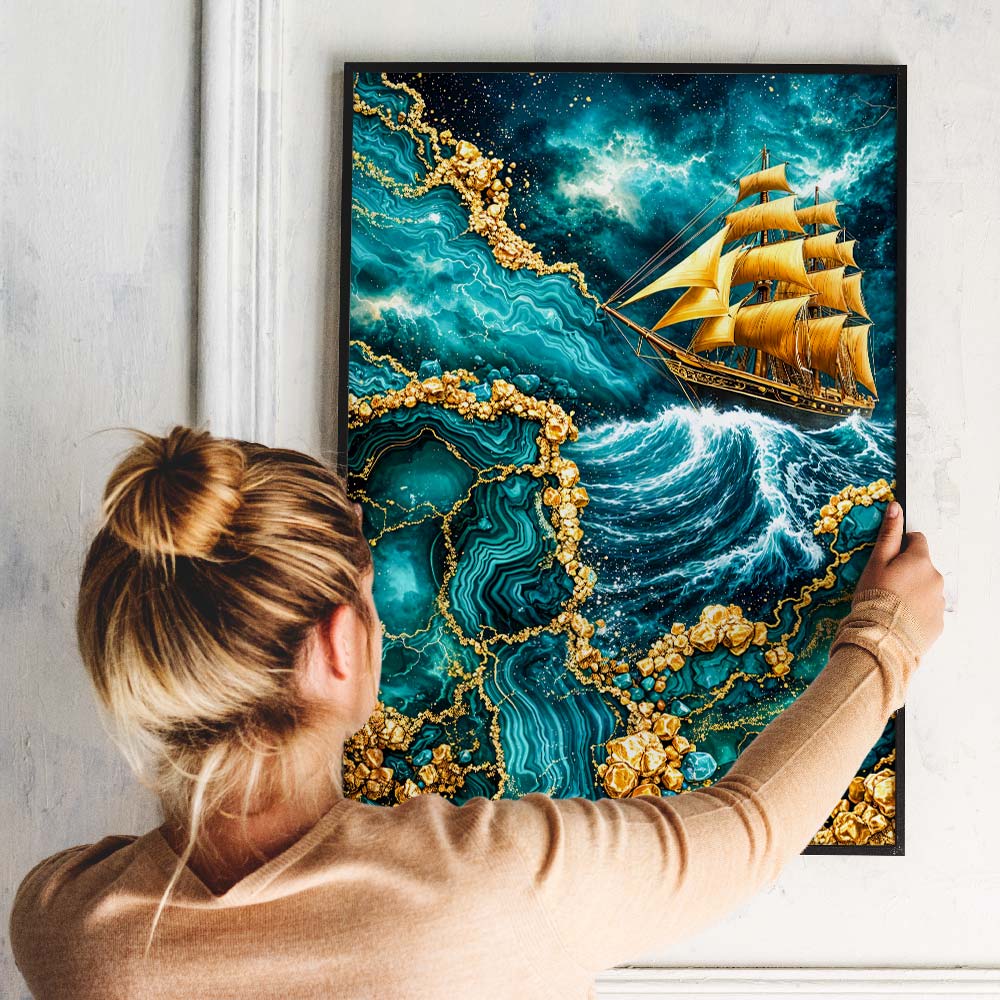 5D Diamond Painting – Golden Ocean Voyage