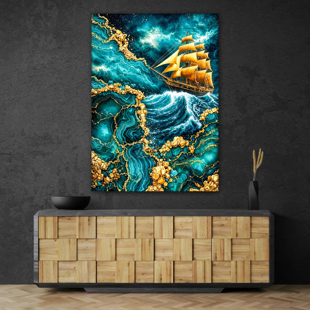 5D Diamond Painting – Golden Ocean Voyage