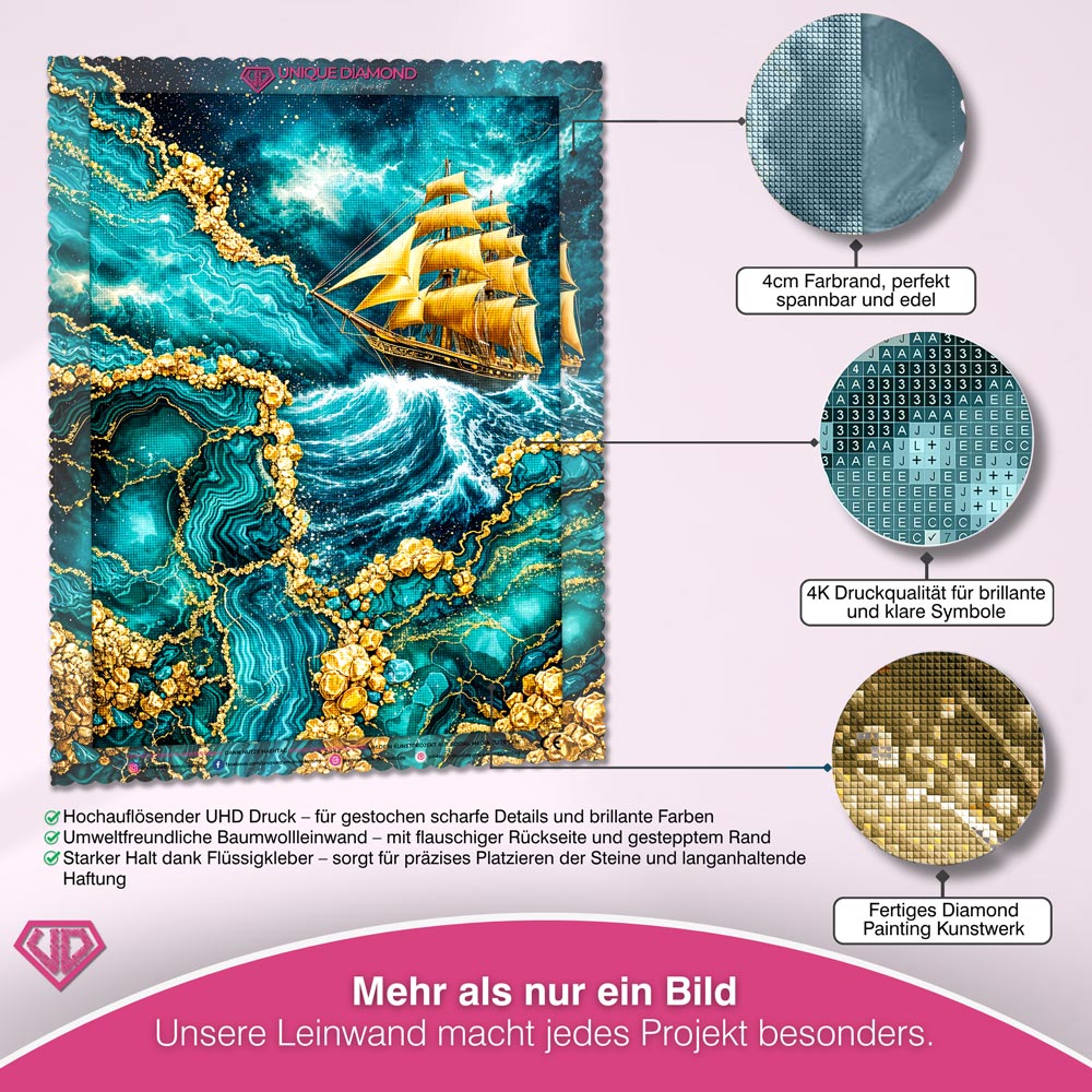 5D Diamond Painting – Golden Ocean Voyage