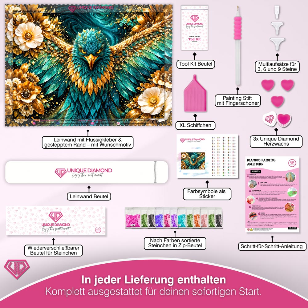 5D Diamond Painting – Golden Wings Majesty