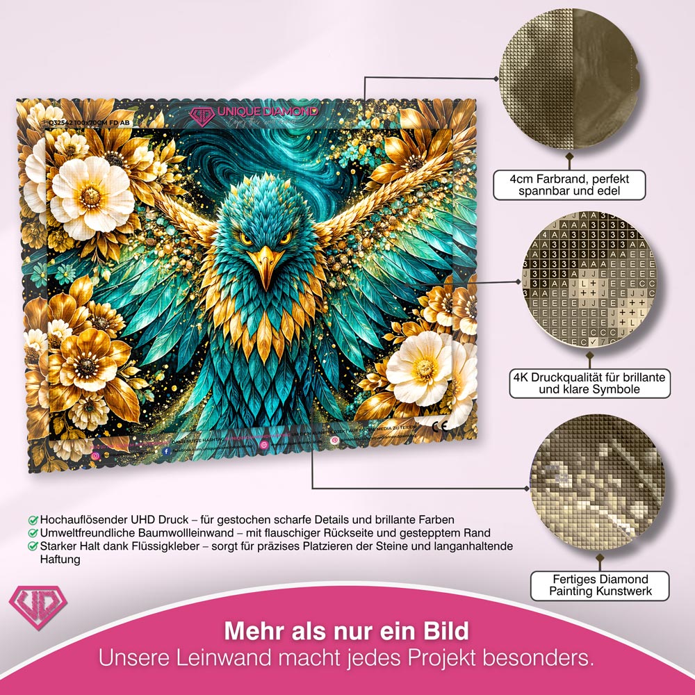 5D Diamond Painting – Golden Wings Majesty