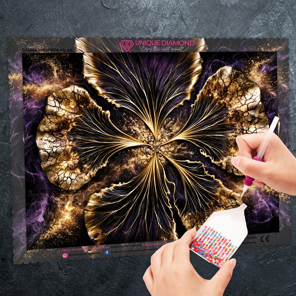 5D Diamond Painting – Goldene Blüte Nocturna