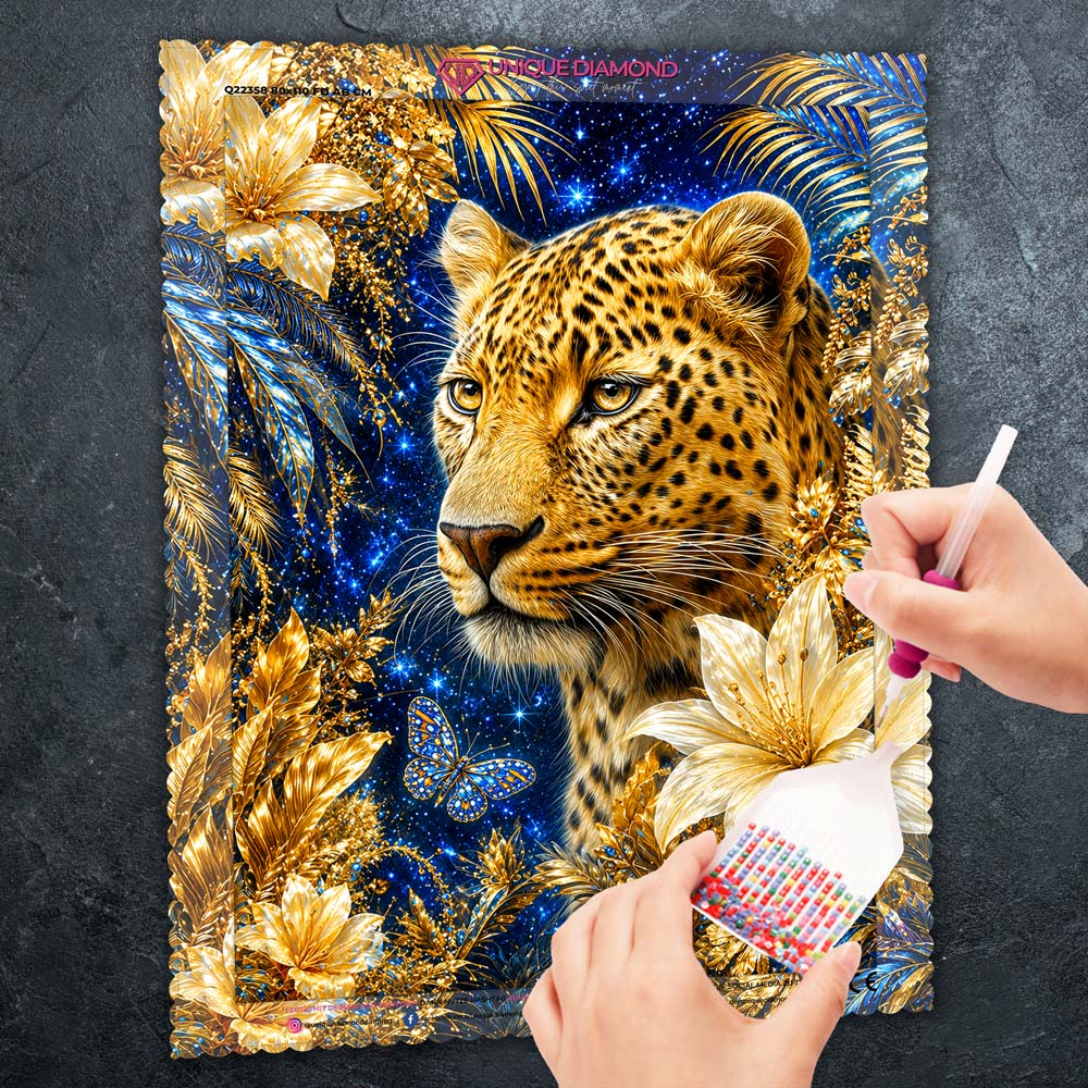 5D Diamond Painting – Goldene Konstellation der Wildnis