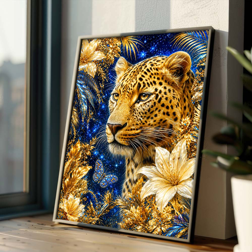 5D Diamond Painting – Goldene Konstellation der Wildnis