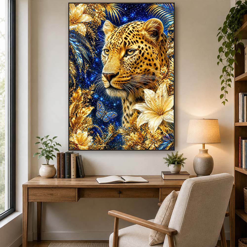 5D Diamond Painting – Goldene Konstellation der Wildnis