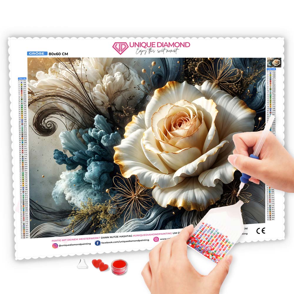 5D Diamond Painting – Goldene Stille, Unique-Diamond