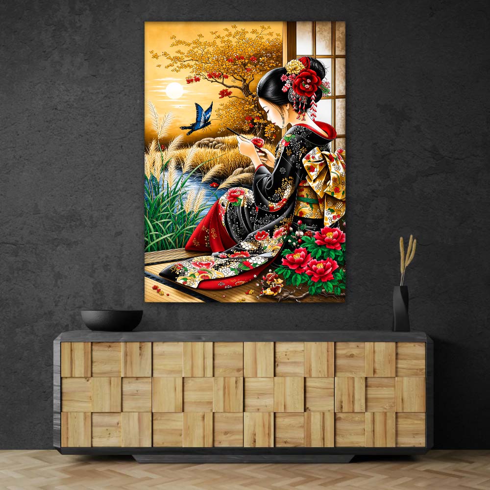 5D Diamond Painting – Goldener Kirschblütenmoment