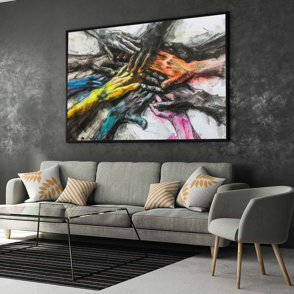 5D Diamond Painting – Hände der Einheit Unique-Diamond