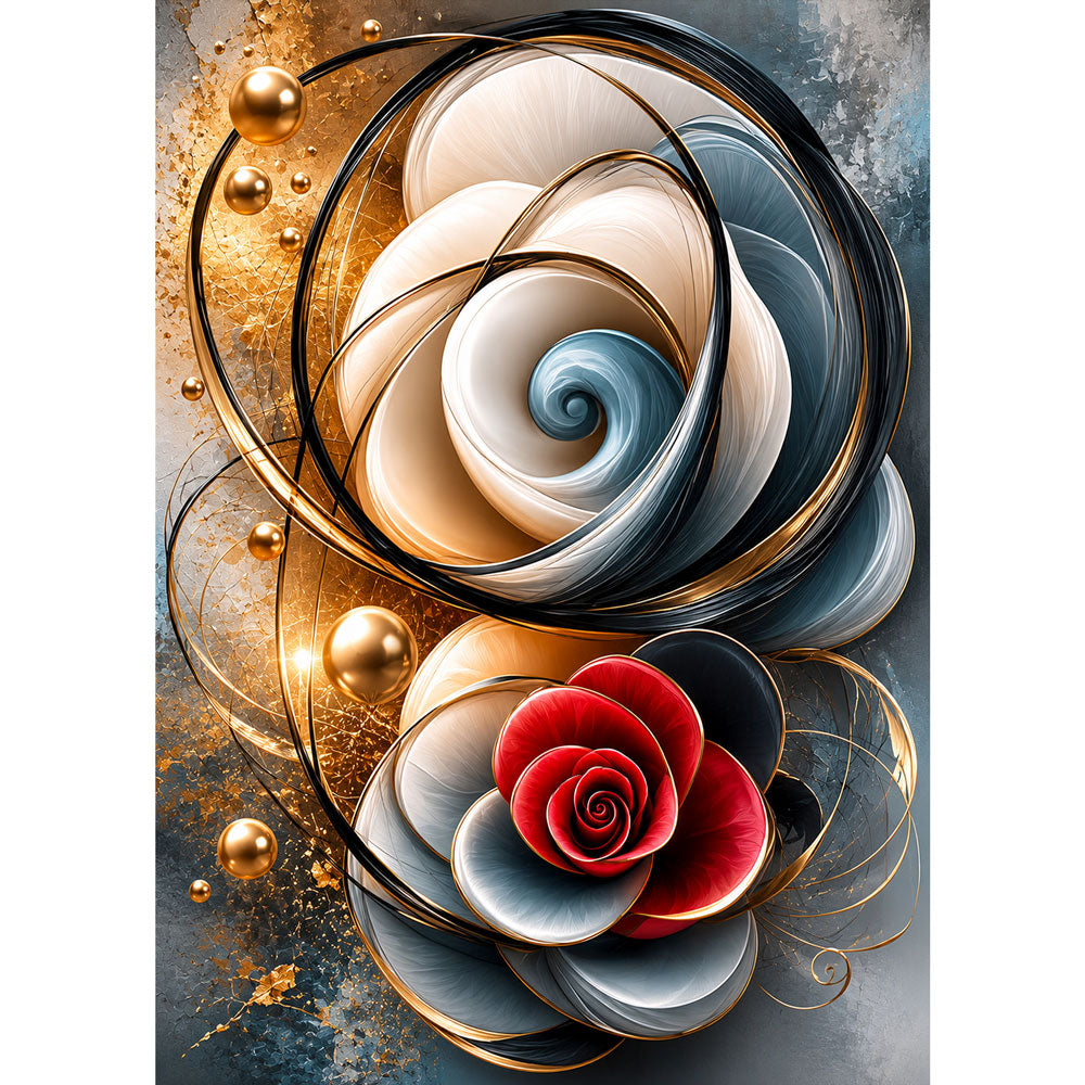 5D Diamond Painting – Harmonie der Goldenen Spiralen | Unique Diamond
