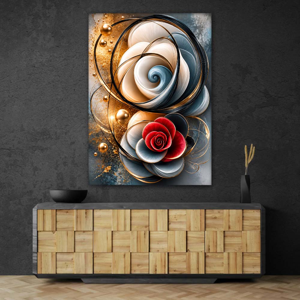5D Diamond Painting – Harmonie der Goldenen Spiralen