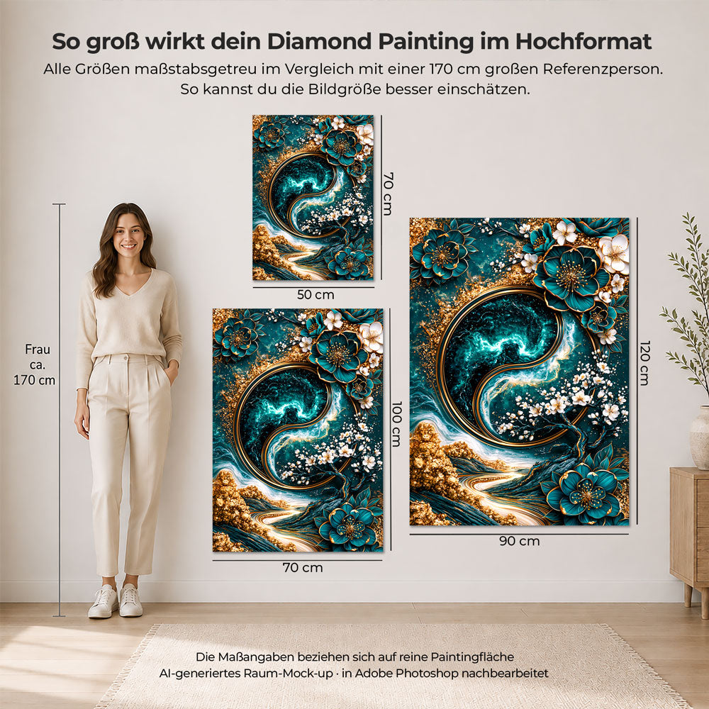 5D Diamond Painting – Harmonie der Smaragdnacht