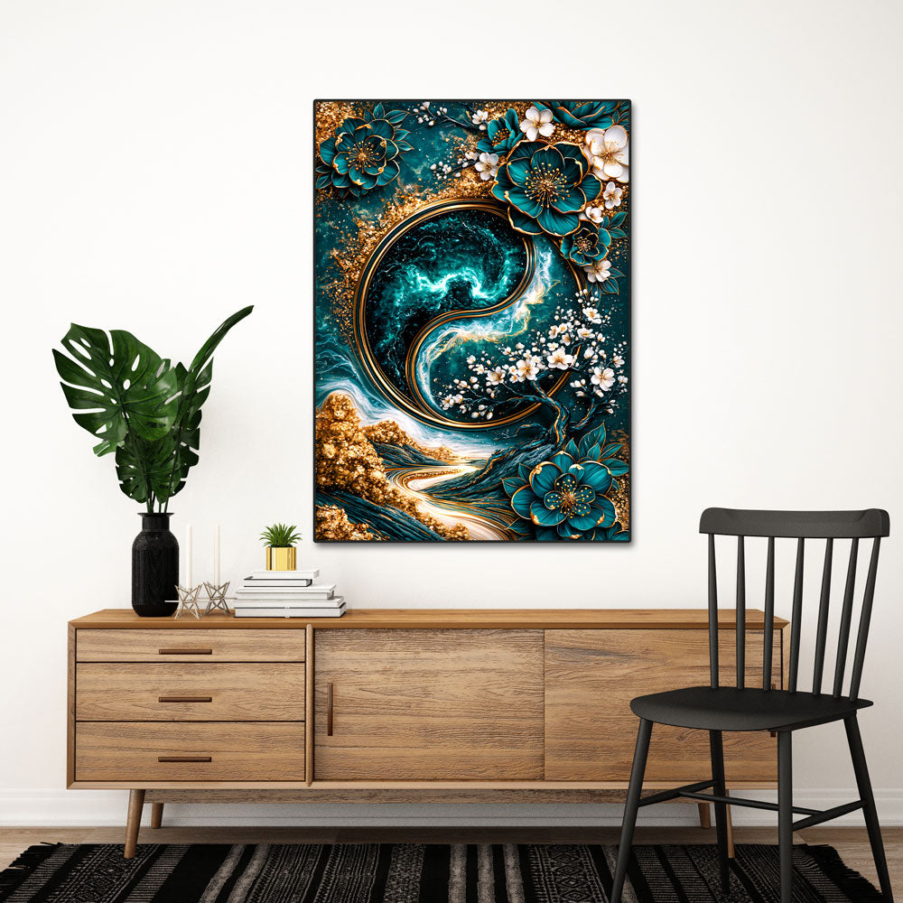 5D Diamond Painting – Harmonie der Smaragdnacht