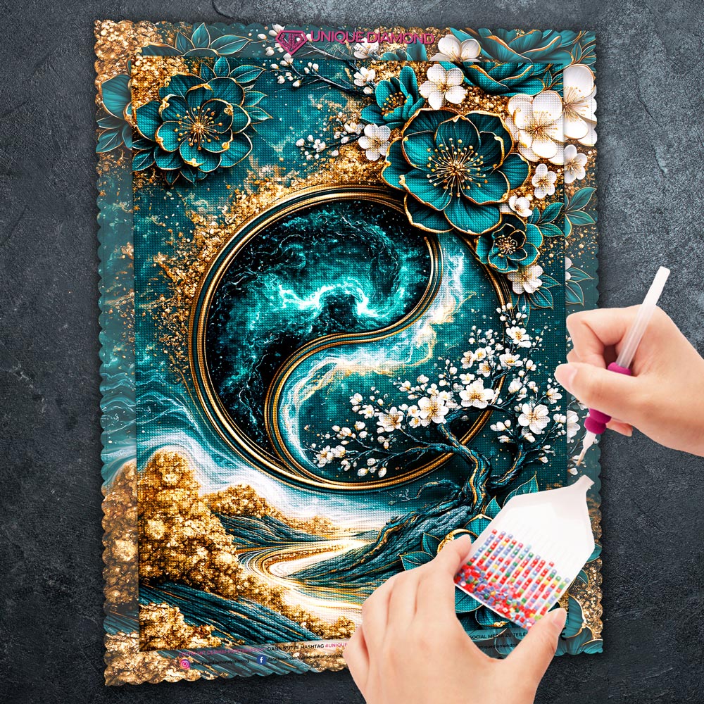 5D Diamond Painting – Harmonie der Smaragdnacht