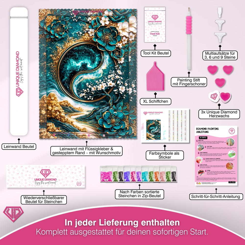 5D Diamond Painting – Harmonie der Smaragdnacht