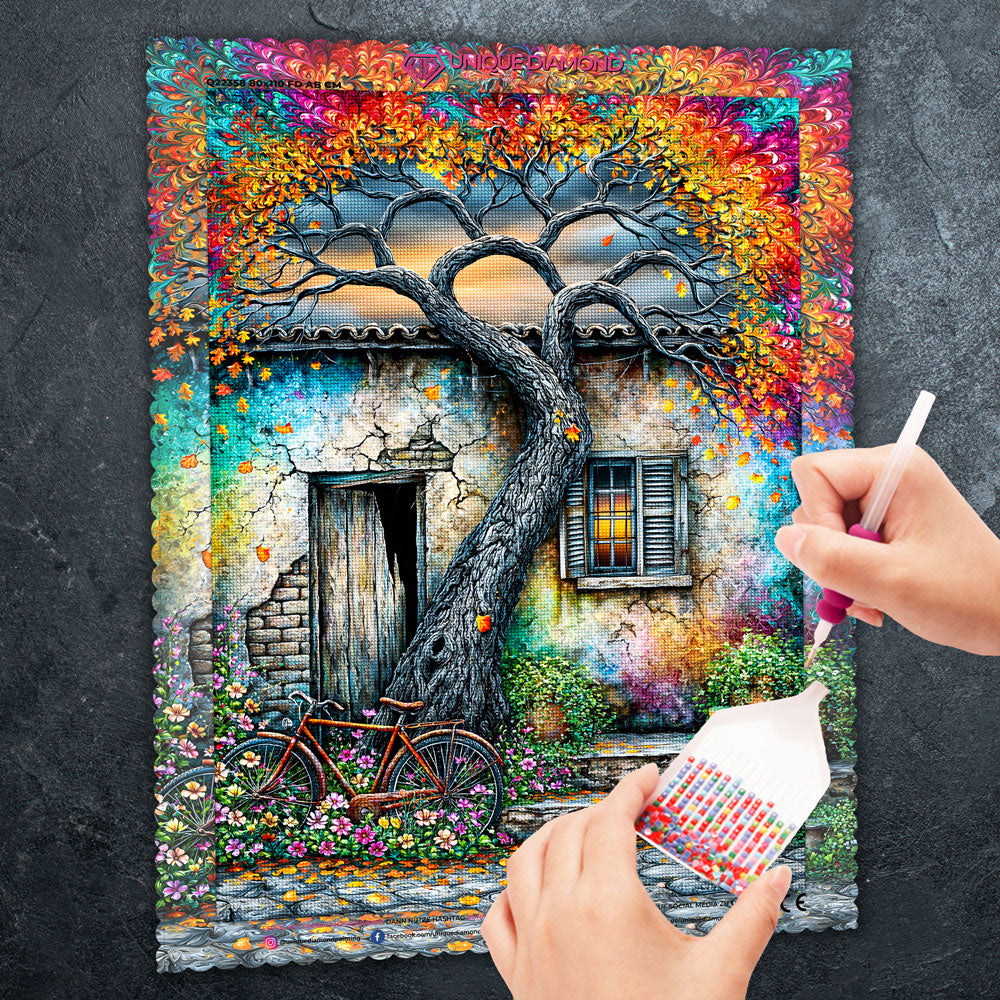 5D Diamond Painting – Herbstzauber am Alten Landhaus