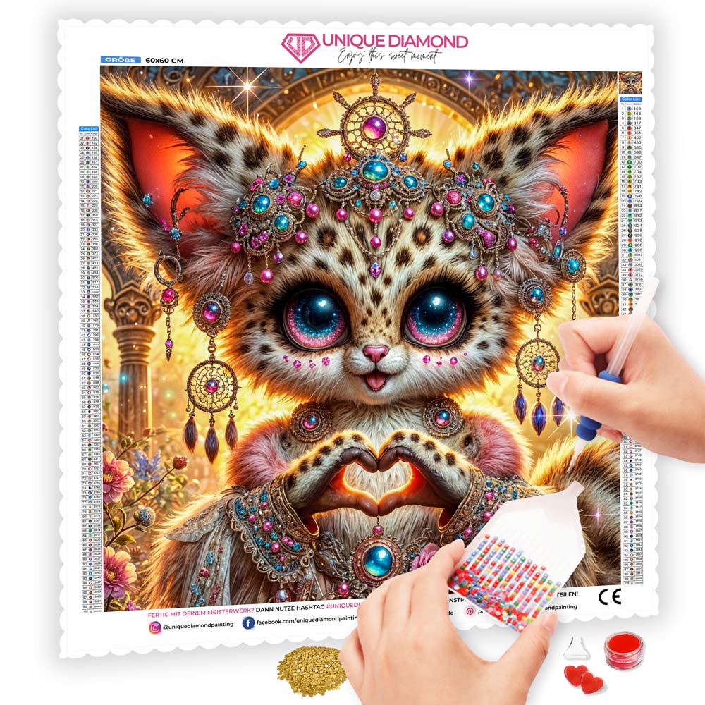 5D Diamond Painting – Herzlicht der Maharani, Unique-Diamond