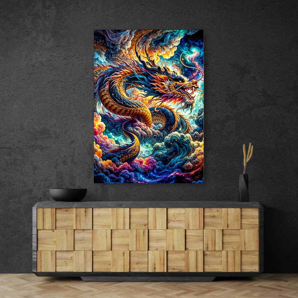 5D Diamond Painting – Himmelsdrache der Elemente, unique-diamond