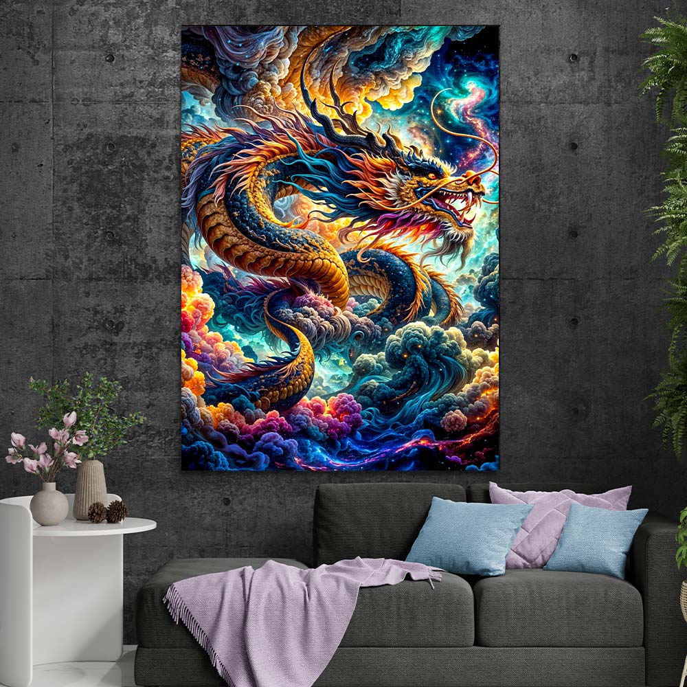 5D Diamond Painting – Himmelsdrache der Elemente, unique-diamond