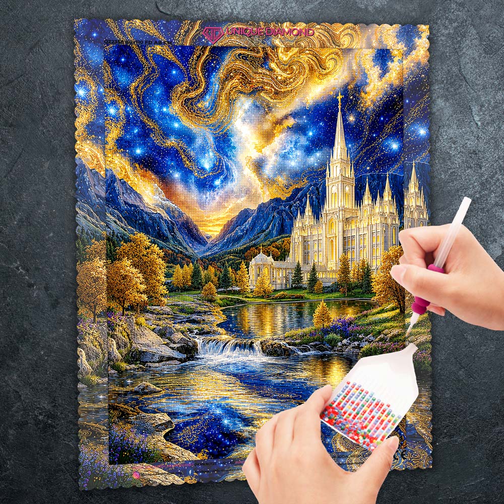 5D Diamond Painting – Himmlische Kathedrale der Ewigkeit