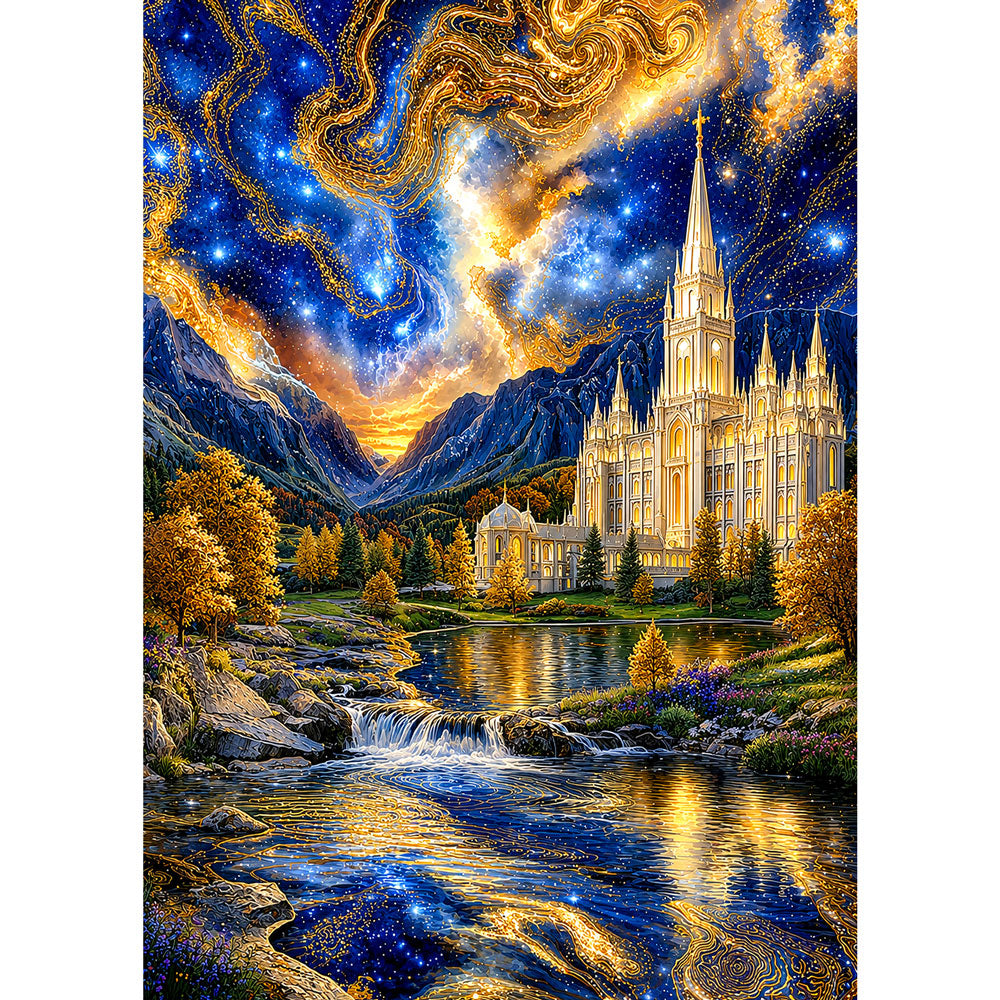 5D Diamond Painting – Himmlische Kathedrale der Ewigkeit | Unique Diamond