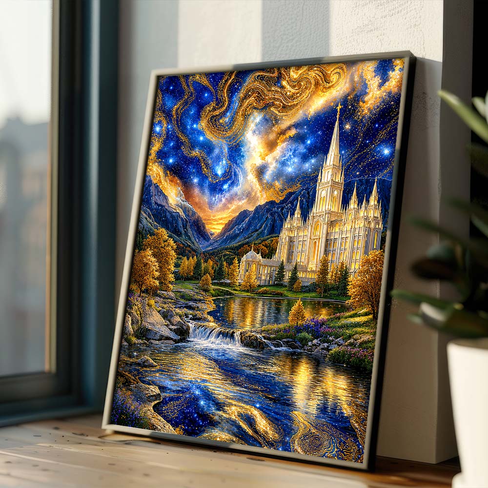 5D Diamond Painting – Himmlische Kathedrale der Ewigkeit