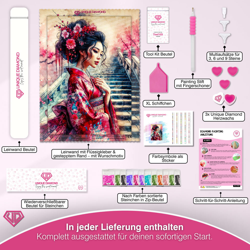 5D Diamond Painting – Himmlische Sakura Unique-Diamond