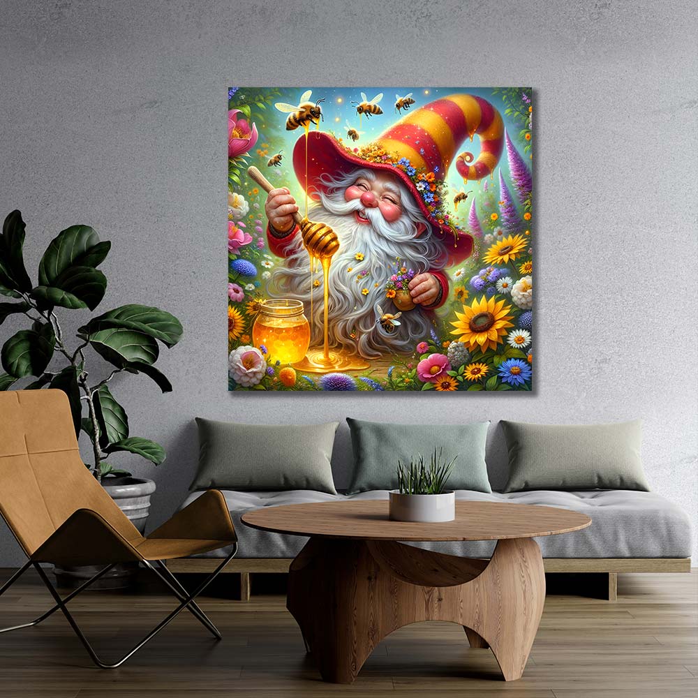 5D Diamond Painting – Honigzauber im Blütengarten, Unique-Diamond