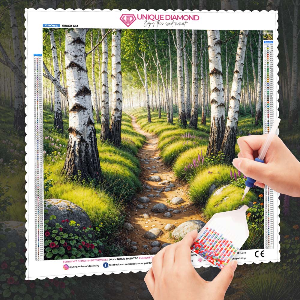 5D Diamond Painting – Pfad des sanften Lichts, Unique-Diamond