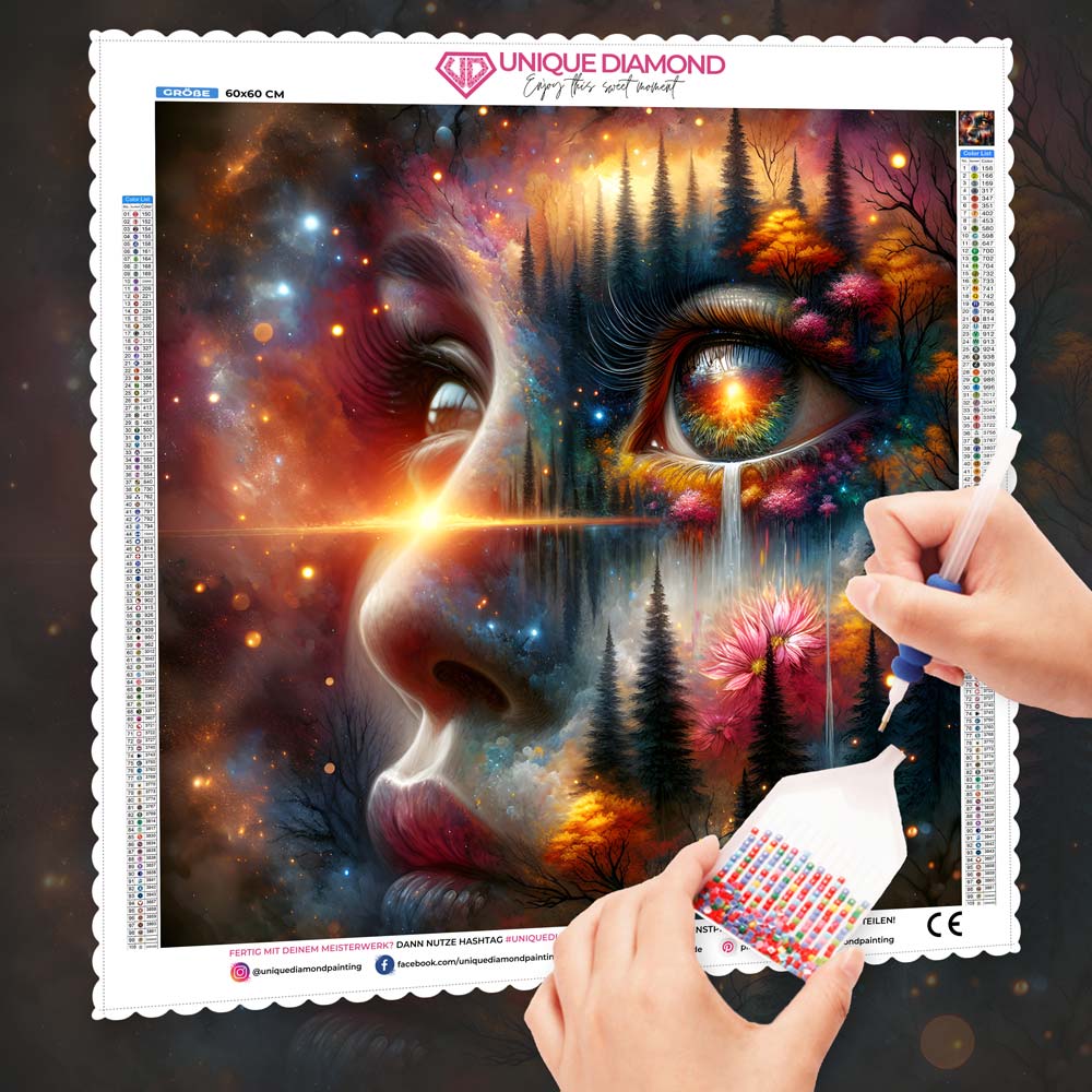 5D Diamond Painting – Im Auge des Universums Unique-Diamond