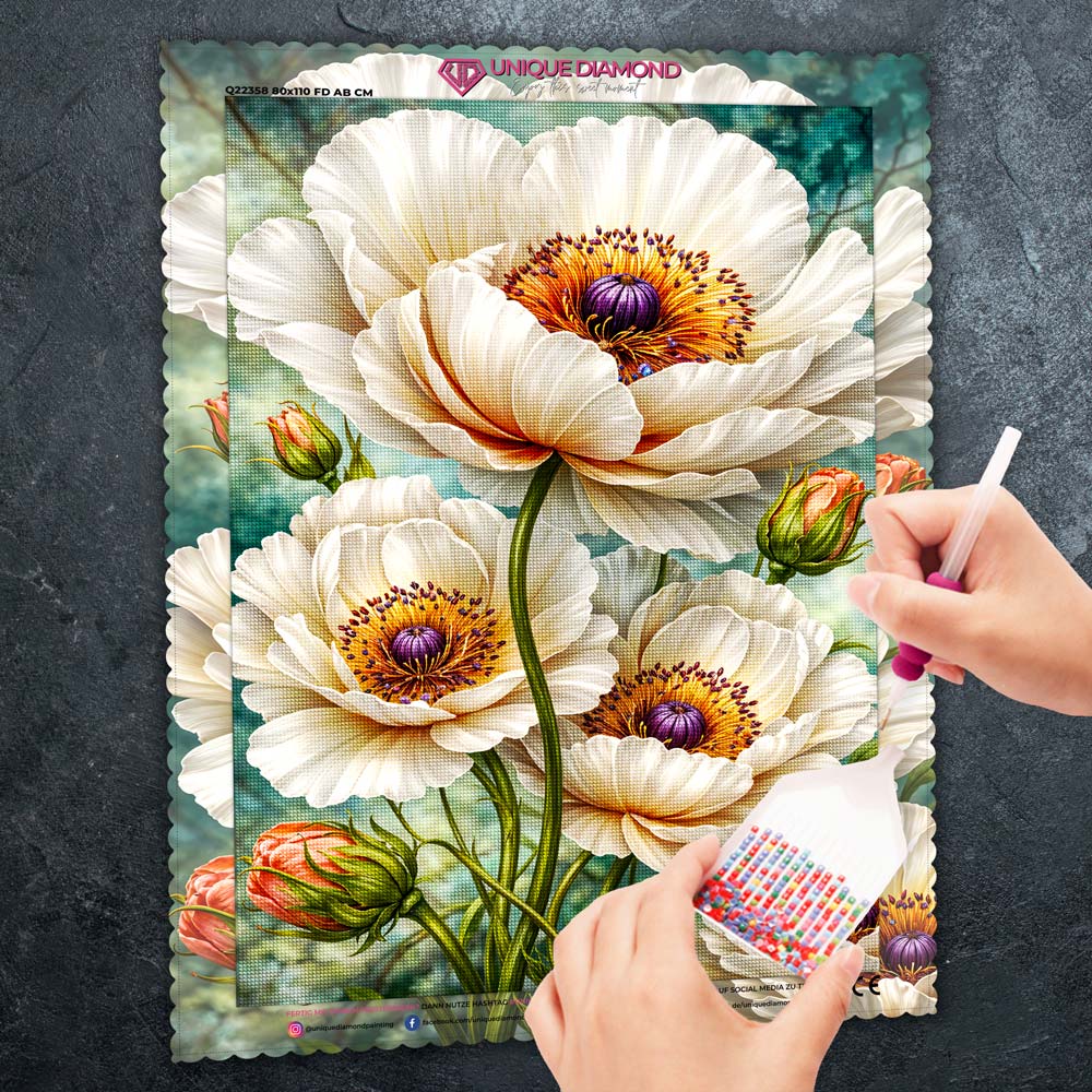 5D Diamond Painting – Ivory Bloom