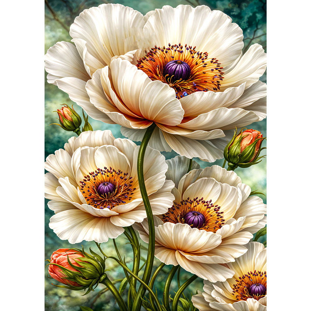 5D Diamond Painting – Ivory Bloom, Unique-Diamond