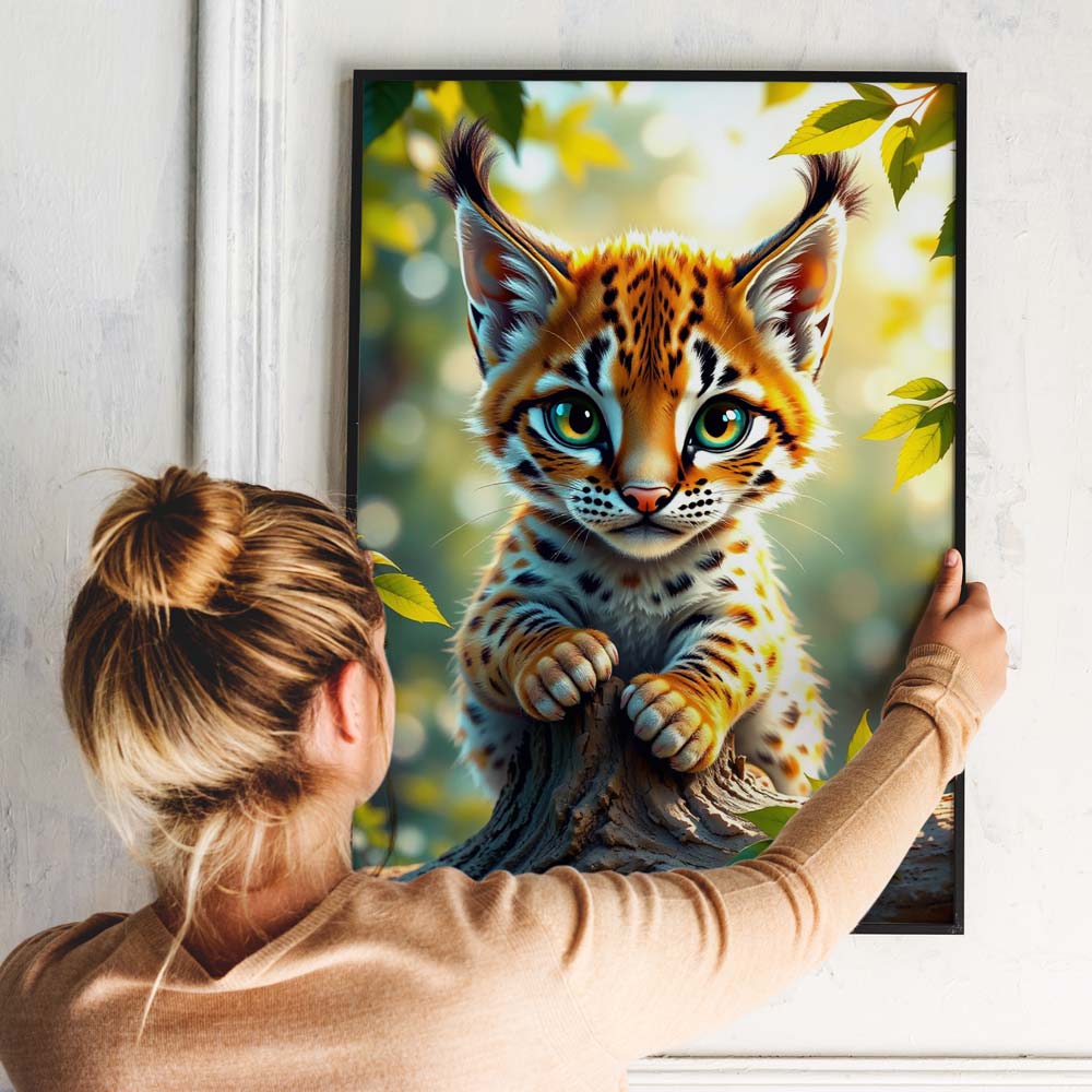 5D Diamond Painting – Junges Luchsabenteuer, Unique-Diamond