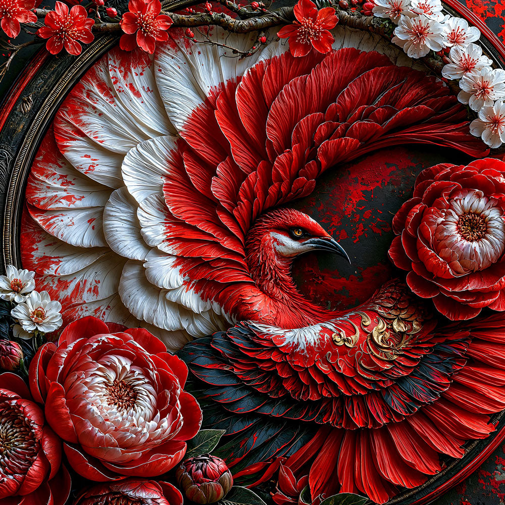 5D Diamond Painting – Kaori Phönixblüte des Rubinfeuers | Unique Diamond